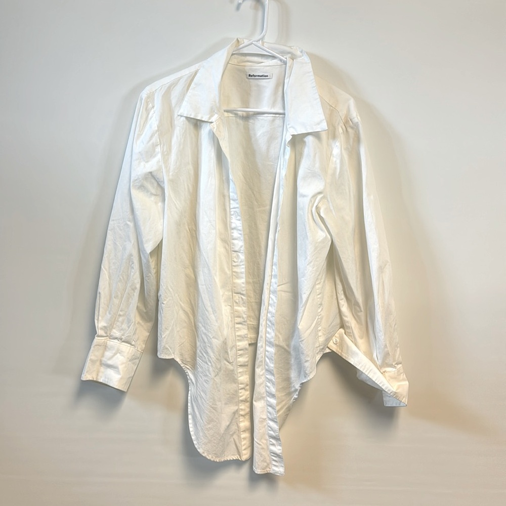 Reformation Tie Front Button Down - Medium - image 2